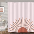 thumbnail image 2 of Boho Sun Shower Curtain 72 x 72 Inch Mid Century Modern Abstract Minimalist Decorative Bath Curtain Polyester Fabric Waterproof Bathroom Curtain with 12 Hooks, 2 of 5