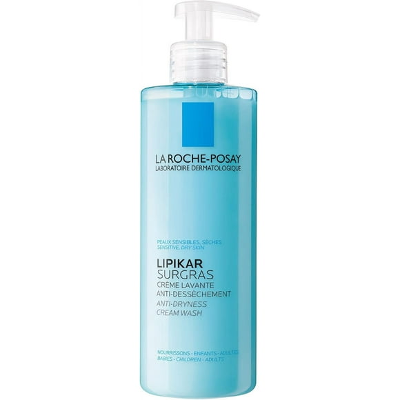 AIR-Moisturizing Body Wash, Lipikar Surgras Concentrated Anti-Dryness Shower-Cream for Dry Skin, with Niacinamide, Soap-Free. Suitable for Children & Adults, Recommended by Dermatologists, 400ML
