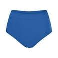 thumbnail image 4 of Women's Casual High Waisted Solid Color Split Plus Size Swim Trunks, 4 of 5