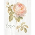 thumbnail image 3 of Gango Home Decor Shabby-Chic Garden Hydrangea on Wood Hope & Garden Rose on Wood Love by Danhui Nai (Ready to Hang); Two 11x14in Hand-Stretched Canvases, 3 of 5