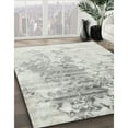 thumbnail image 3 of Ahgly Company Machine Washable Indoor Square Contemporary Dark Goldray Area Rugs, 8' Square, 3 of 7