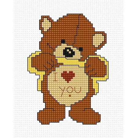 UPC: 4840746012174 | Teddy Bear B086L Counted Cross-Stitch Kit