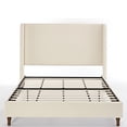 thumbnail image 5 of Miniyam Queen Size Upholstered Bed, 54" High Platform Bed with Wingback Headboard, Ivory, 5 of 7