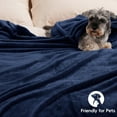 thumbnail image 5 of Ultra Soft Fleece Throw Blanket, No Shed No Pilling Luxury Plush Cozy 300GSM Lightweight Blanket for Bed, Couch, Chair, Sofa Suitable for All Season, 50" x 60", Navy Blue, 5 of 6