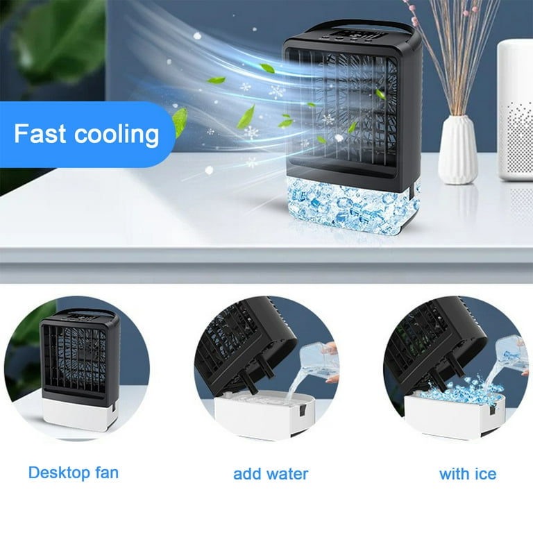  Portable Air Conditioners - Funny Water Mini Air Conditioner  Cooling Fan, Cute USB Fan Desk Air Conditioner w/Humidifier Ideal for Desk  Table Home Room Bedroom Office Dorm # : Home 