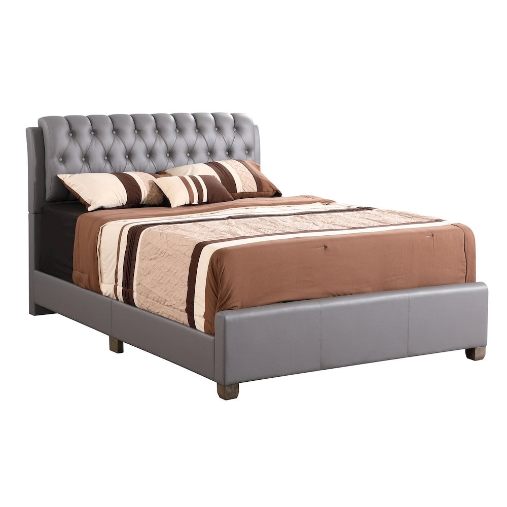 Glory Furniture Marilla Full Bed in Light Grey Color