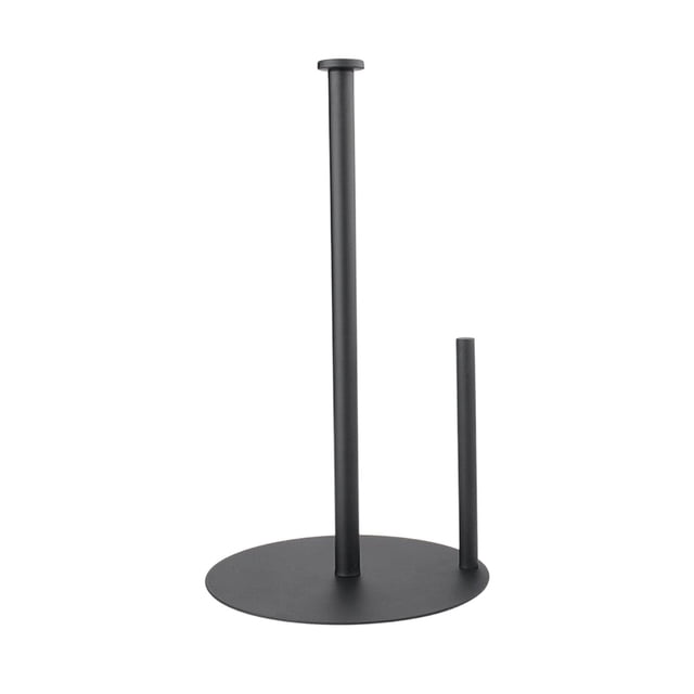 Black Weighted Base Stainless Steel Countertop Paper Towel Holder Freestanding Rust Proof Easy Load Kitchen Organizer Black