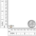 thumbnail image 6 of Gem Stone King 10K White Gold Peach Morganite and Lab Grown Diamond Engagement Ring for Women | 1.35 Cttw | Round 7MM | Gemstone October Birthstone | Size 7, 6 of 6