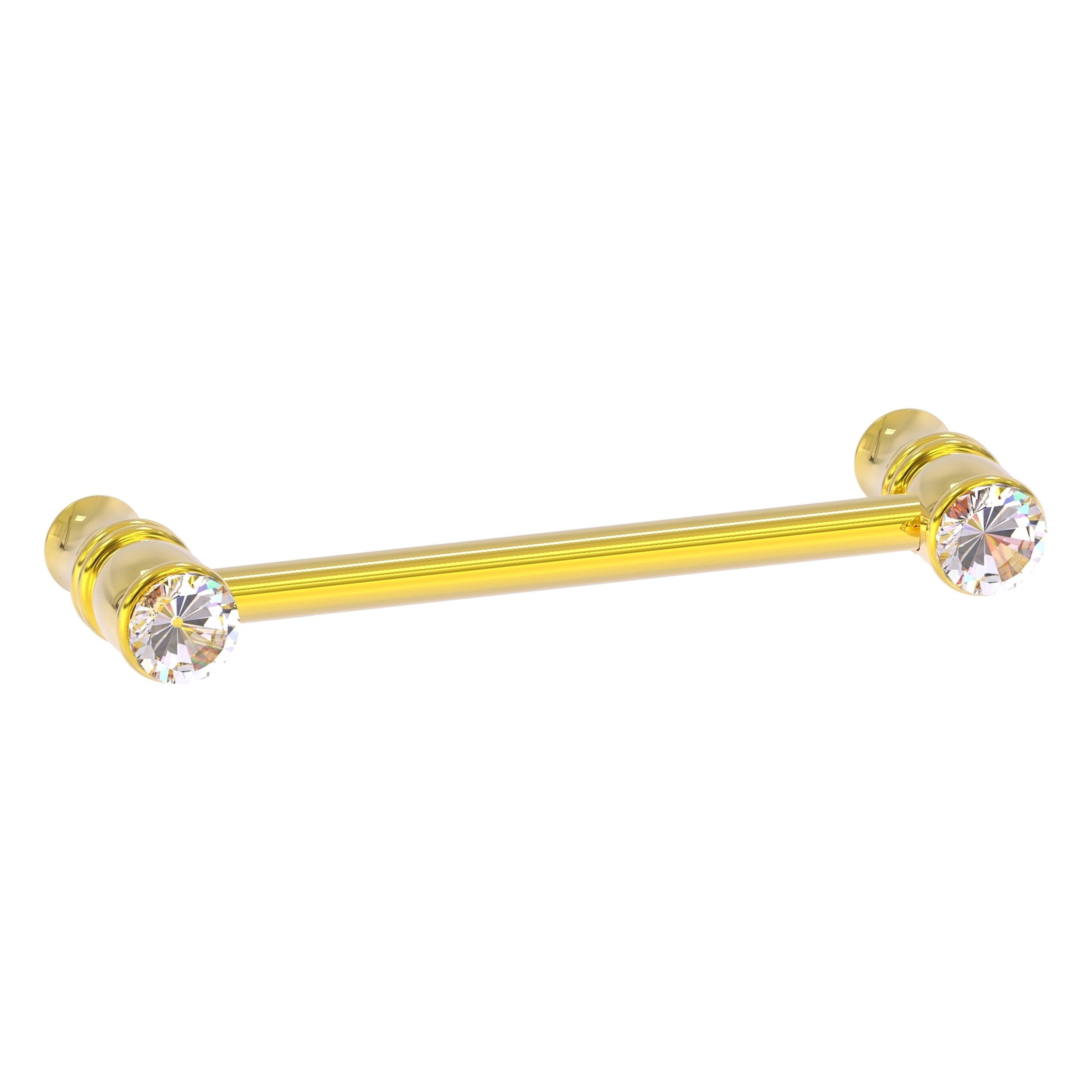 Allied Brass Carolina Crystal 6" Cabinet Pull - Matte Black With Crystal Accents, Solid Brass