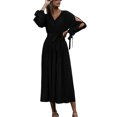 thumbnail image 2 of Vestido Largo, Vestido Hueco De Color Puro Algodón Para Ir De Compras, 2 of 8