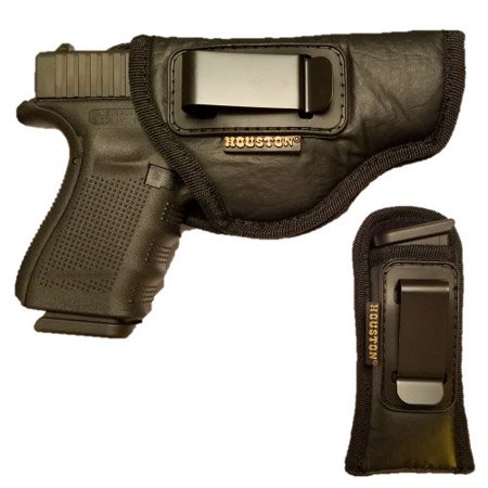 Combo ECO Leather Concealment Gun Holster + Magazine Holster IWB with Metal Clip Fits Glock 19/23 / 32,Walters PK 380 / PPS/CCP, Ruger SR9 C,S&W M&P c,H&K c (Right)