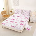 thumbnail image 2 of Erosebridal Fashion Ribbon Bow Kids Queen Sheet Sets, Watercolor Polkadots Bed Set, 4pcs, 2 of 5