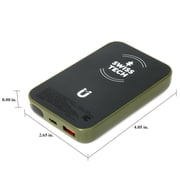 Swiss Tech Portable Power Bank, 10000mAh, Wireless Charging, Magnetic Attachment, Fast Charge Compatible