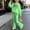 Green, variant on Toddler Girl Outfits Size 8-9Y Crew Long Sleeve Bow Print Top with Flare Pants Kids Chic Set Girl Clothes