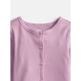 thumbnail image 2 of Wonder Nation Toddler Girls' Ribbed Cardigan with Long Sleeves, Sizes 18M-5T, 2 of 3