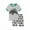 Grey-a, variant on Kids Toddler Boy 2 Piece Pajama Set Sleepwear Pjs Baby Cartoon Printed Loose Cutet Shirt Grid Shorts Outfits Loungewear Nightwear Homewear,Size 8-9 Years
