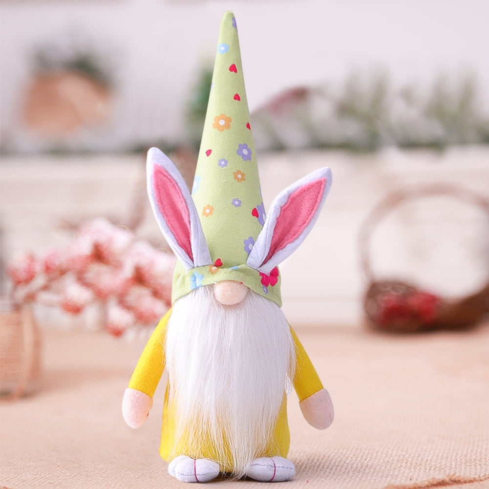 Kepooman Plush Long Hat Rabbit Gnome for Gifts Girl Room Decor, Rabbit Ears, Yellow Kepooman Plush Long Hat Rabbit Gnome for Gifts Girl Room Decor, Rabbit Ears, Yellow
