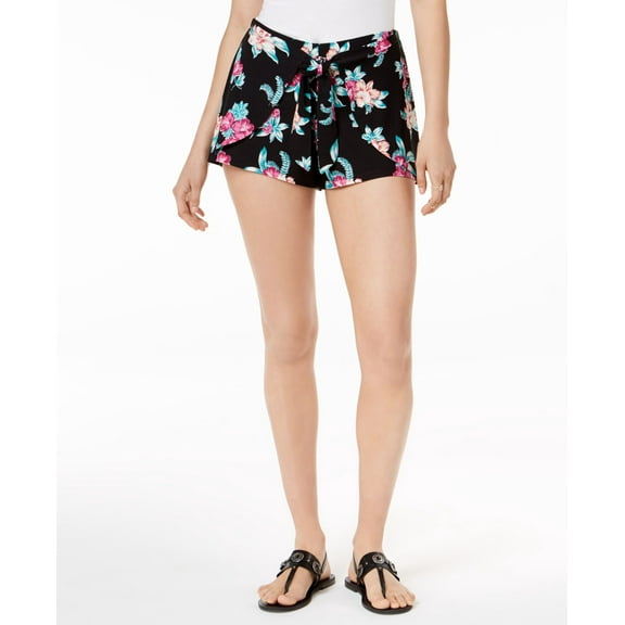 Ultraflirt By Ikeddi Printed Tie Front Shorts Tropical Babe M