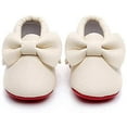thumbnail image 2 of Double Bow Fringe Baby Moccasins - Soft Sole Baby Shoes Girls Toddler Crib Flats, 2 of 7