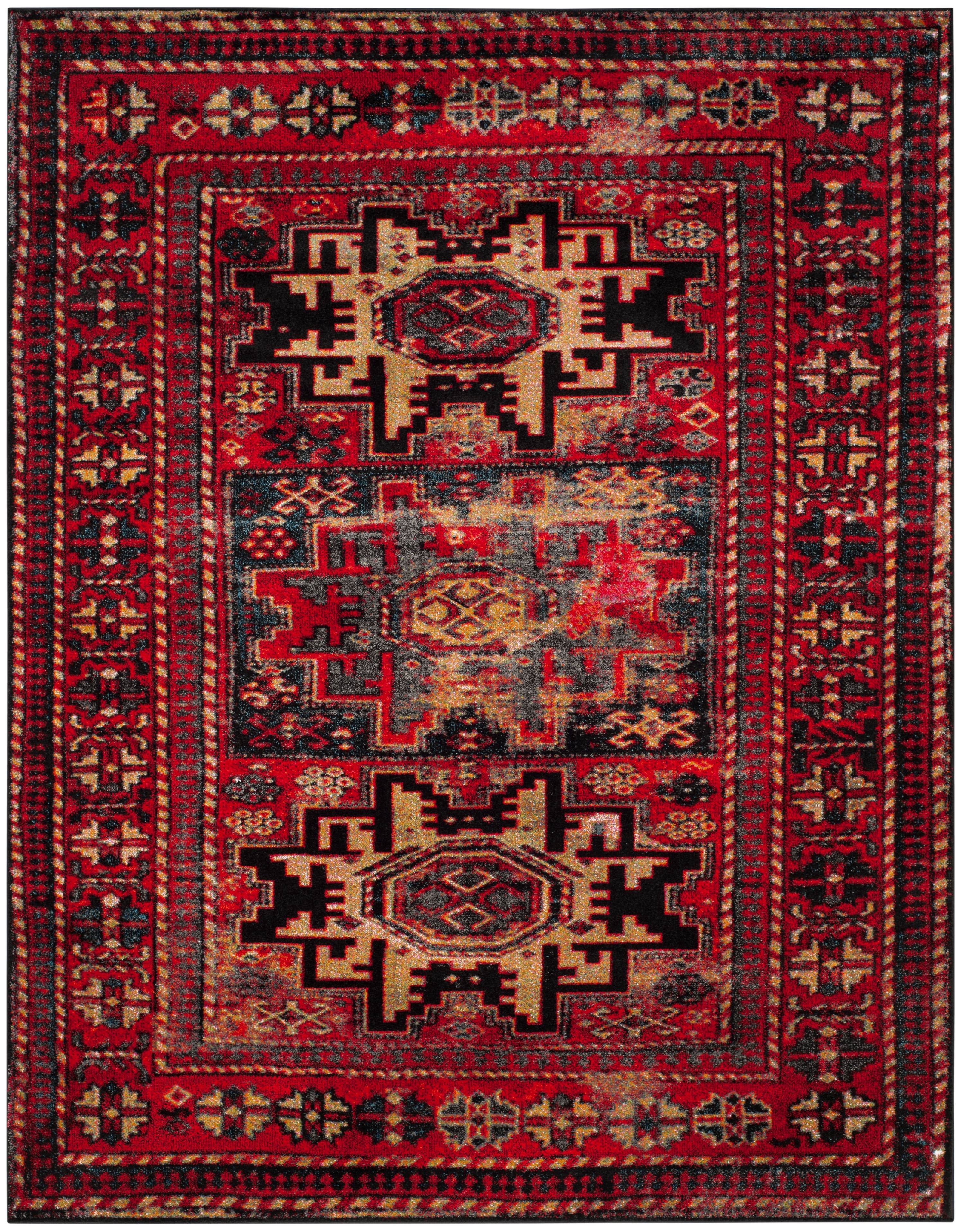 SAFAVIEH Vintage Hamadan Edin Traditional Area Rug, Red/Multi, 10'6" x 14'