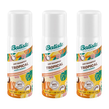 3 Pack Batiste TROPICAL Coconut & Exotic Dry Shampoo 1.6oz Each