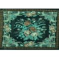 thumbnail image 1 of Ahgly Company Indoor Rectangle Medallion Turquoise Blue French Area Rugs, 5' x 8', 1 of 4
