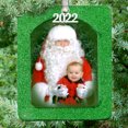 thumbnail image 2 of Expressly Yours! 2022 Picture Frame Christmas Ornament with Magnetic Glitter and Non-Glare Photo Protector, Vertical Green, 3-Pack, 2 of 6
