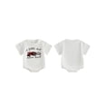 thumbnail image 2 of BemeyourBBs Newborn Baby Boys Summer Clothes Infant Baby Boys Football Outfit Bubble Romper Soccer in Tractor Print Short Sleeve Bodysuit Playsuit Jumpsuit, 2 of 9