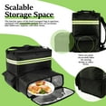 thumbnail image 5 of Grusce Large Food Delivery Backpack, Food Delivery Bag with Expandable Front Pocket, Large Insulated Pizza Delivery Bag with Reflective Strip, Delivery food Bag Fits for Grocery Bike, 5 of 11