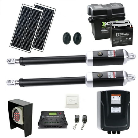 ALEKO GG1700GLD Full Solar Kit Gate Operator for Dual Swing Gate up to 2200 lbs