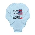 thumbnail image 1 of CafePress - Half British Half American Body Suit - Long Sleeve Infant Bodysuit, 1 of 1