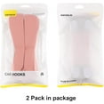 thumbnail image 3 of 2 Pack Lodkmivi Car Headrest Hooks for Purses and Bags Cute Leather Car Seat Back Head Rest Double Hooks for Bags Cute Pink Beige Car Accessories Headrest Back Seat Handbags Hook (Beige 2 Pack), 3 of 11