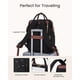 thumbnail image 5 of Mochila para portátil LOVEVOOK para mujer de 15,6 pulgadas con soporte para vasos, color negro, 5 of 7