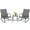 Gray, variant on Costway 3PCS Patio Rattan Rocking Chair Table Furniture Set Yard Cushion Brown