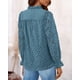 thumbnail image 2 of Blusa de Encaje Calada para Mujer PRETTYGARDEN Azul Niebla Talla M, 2 of 7