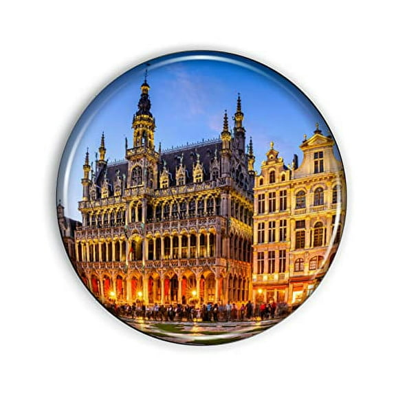 Brussels Magnet Strong and Flexible Brussels Refrigerator Magnet 1.1 Inch Epoxy Dome
