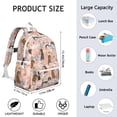 thumbnail image 6 of Dachshund and Flower Backpack for School,Cute School Bag,Schoolbag with Adjustable Shoulder Straps & Padded Back,13.4"x11"x4.7", 6 of 6