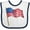 White and Navy, variant on Inktastic American Flag Design Boys or Girls Baby Bib