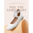 thumbnail image 3 of Bailarinas con tiras para mujer DREAM PAIRS blancas talla US9, 3 of 7