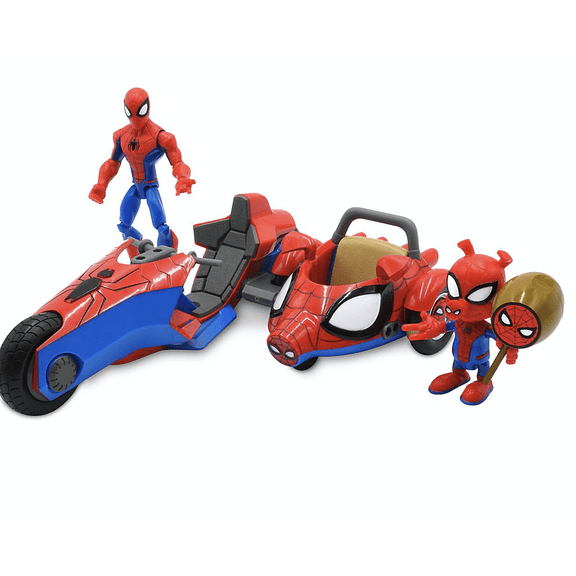 Marvel Toybox Spider-Man & Spider-Ham Action Figure & Vehicle (with Bike)