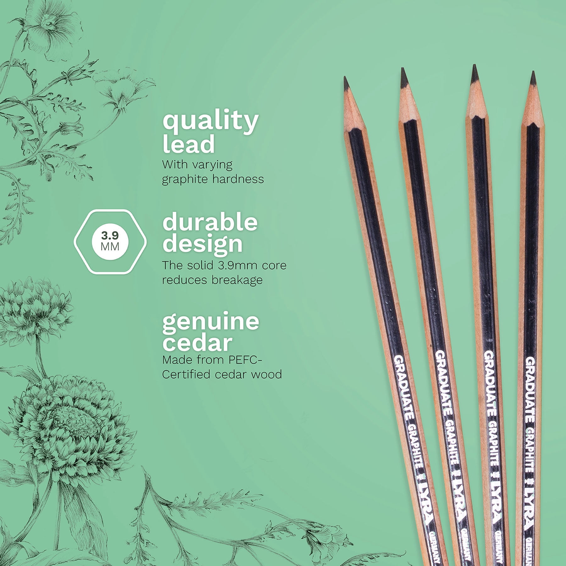 Lyra Graduate Graphite Pencil Set, Assorted Colors, 12 Per Set, 2 Sets