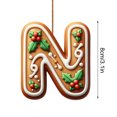 thumbnail image 3 of AuroraX Birthday Decorations Car Christmas Ornaments , Personalized DIY Letter Tree Ornaments , Winter Home Christmas Party Decor (Letter N), 3 of 5