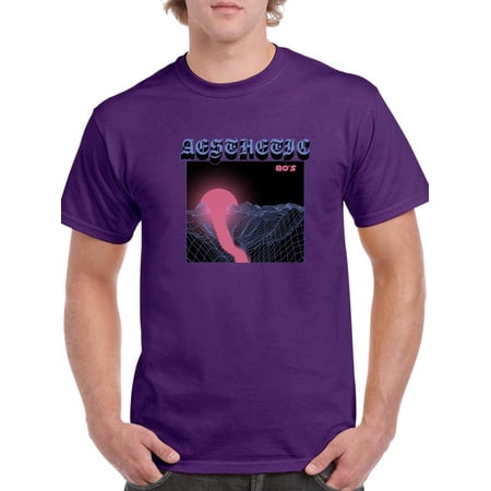 Retro Aesthetic Mountains T-Shirt Men -Image by Shutterstock Male Small