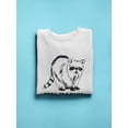 thumbnail image 3 of Smartprints Mens Graphic Sweatshirt White - Stay Trashy Raccoon Cotton Blend Regular Fit, 3 of 4