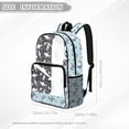 thumbnail image 7 of COEQINE Clear Backpack Heavy Duty for School Transparent PVC & Polyester Backpack 17 Inch Large Daypack Schoolbag Work Bag with Multiple Pockets for Women Kids, Cute Shark Blue, 7 of 7