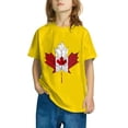 thumbnail image 5 of Lovzfmll Maple Leaf Print Short Sleeve Tee for Boys & Girls, Cute Casual Cotton Top for Kids, Loose Fit Blouse for Kids 4-5 Years, 5 of 9