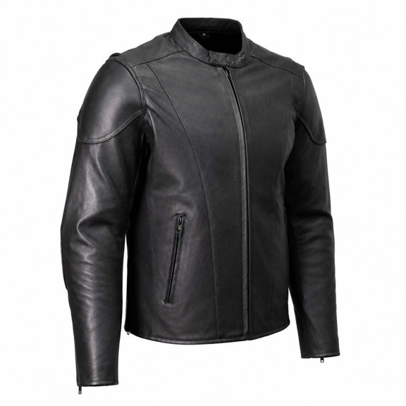 Milwaukee Leather LKM17003 Men's Premium Black Leather Motorcycle Riders Jacket with CE Armor Protecion Medium