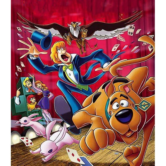 DIY 5D Diamond Painting Kits for Kids, Scooby Doo Diamond Painting Art Round Full Drill for Adult Rhinestone Embroidery Home Wall Art Decor 12x16 inches