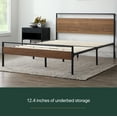 thumbnail image 3 of Rest Haven Ashland Metal and Wood Platform Bed, Full, Brown, 3 of 12