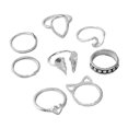 thumbnail image 2 of RYRDWP Women Bohemian Vintage Silver Stack Rings Rings Set, 2 of 6